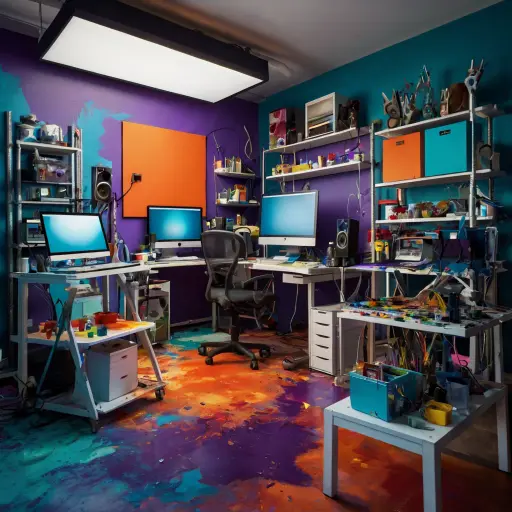 A colourful creative studio