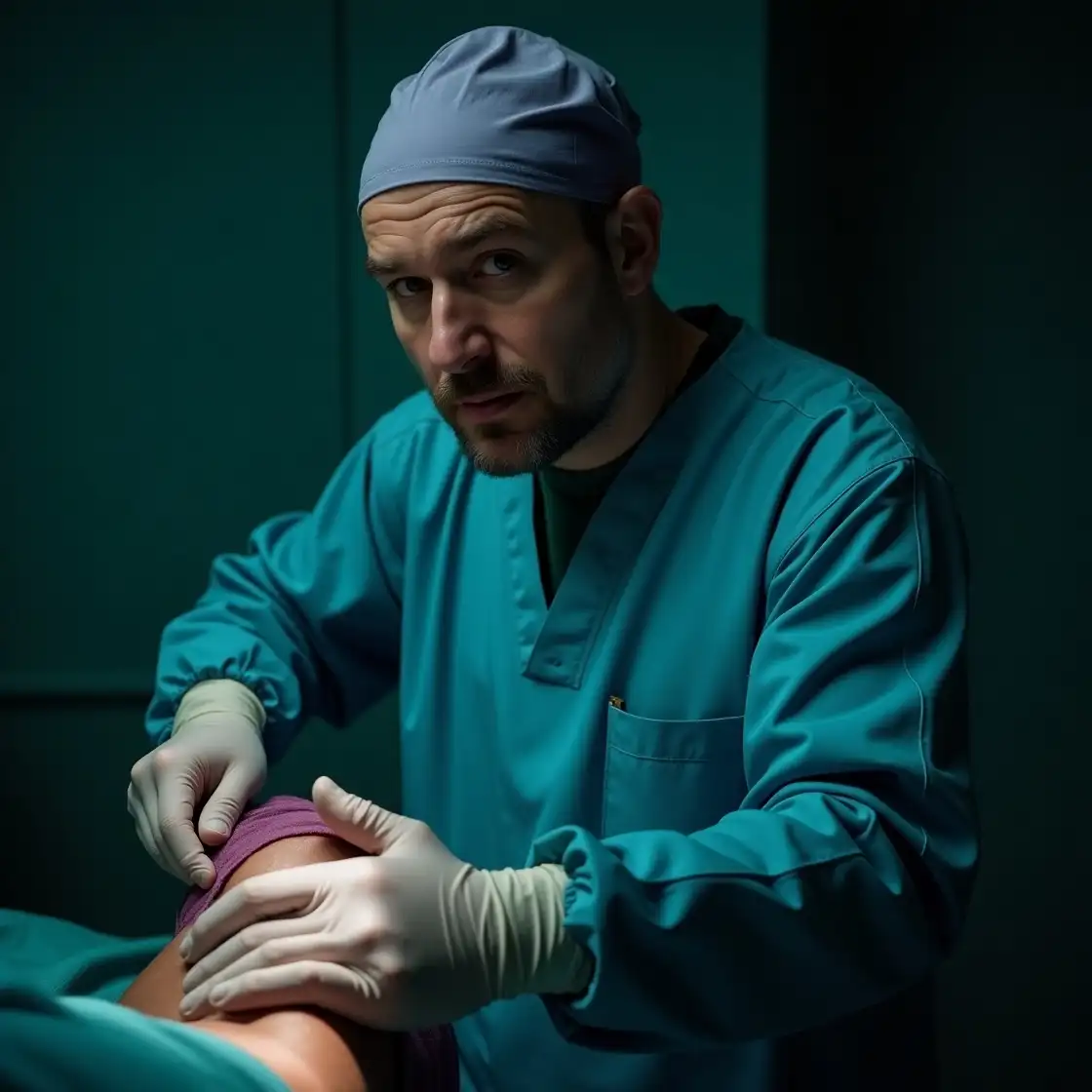 A doctor with disdain in his eyes
